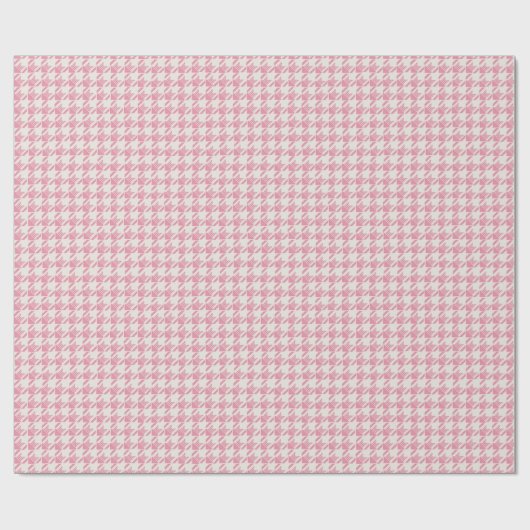 Fun Pink Houndstooth Cadeaupapier (Vlak)