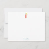 Fun Pink Lemonade en Blauwgroen Gingham Persoonlij Notitiekaartje (Voorkant)