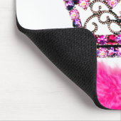 Fun Pink Tiara en Fluff mousepad Muismat (Hoek)