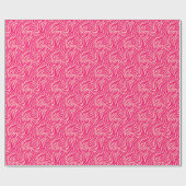 Fun Pink Tiger Stripe Pattern Cadeaupapier (Vlak)