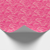 Fun Pink Tiger Stripe Pattern Cadeaupapier (Hoek)
