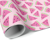 Fun Pink Tropical Summer Watermelon patroon Cadeaupapier (Rol Hoek)