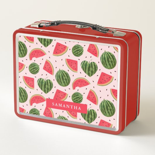 Fun Pink Watermelon Summer Fruit Pattern (Achterkant)