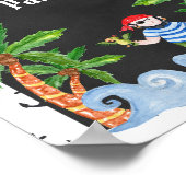 Fun Pirate Birthday Party Sign Poster (Hoek)