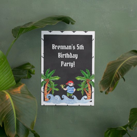 Fun Pirate Birthday Party Sign Poster