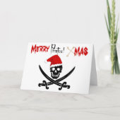 Fun Pirate Christmas Kaart (Voorkant)