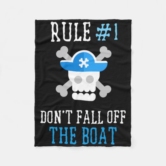 Fun Pirate Rules Herfsten niet van de boot Mannen Fleece Deken (Voorkant)