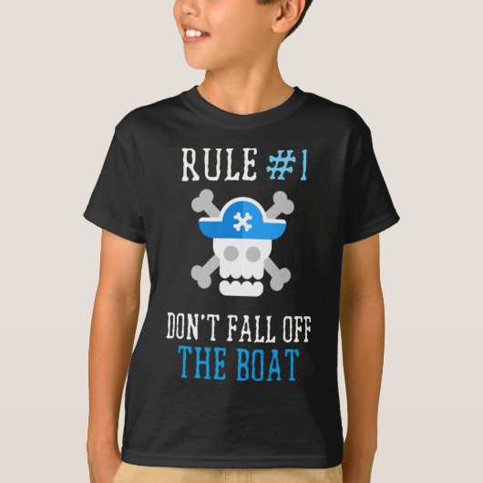 Fun Pirate Rules Herfsten niet van de boot Mannen T-shirt (Voorkant)