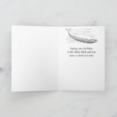 Fun Pirate Ship and Whale Birthday Humor Kaart (Binnen)