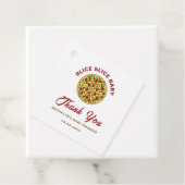 Fun Pizza Genderneutraal Slice Baby shower Bedankjes Labels (In situ)