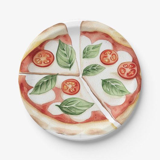 Fun Pizza Paper Plates Papieren Bordje (Voorkant)
