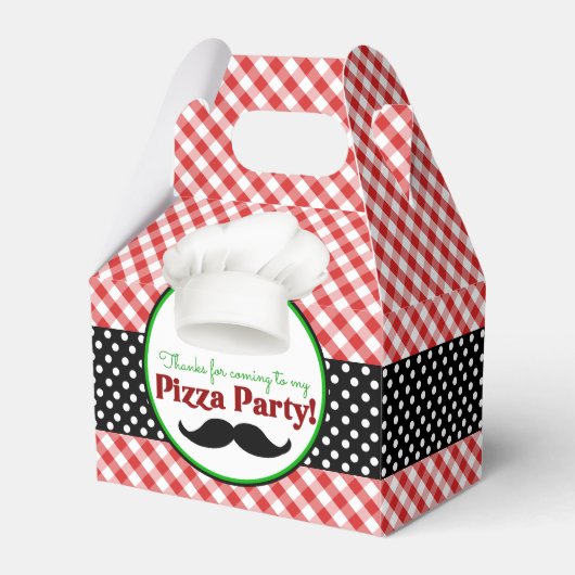 Fun Pizza Party Dank je Bedankdoosjes (Voorkant Zijde)