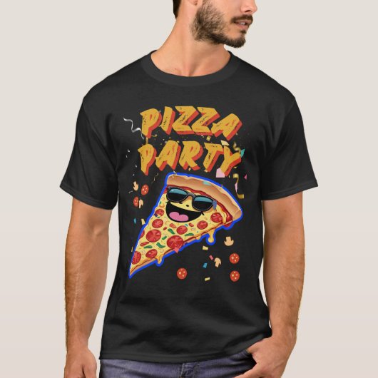 Fun Pizza Party T-shirt (Voorkant)