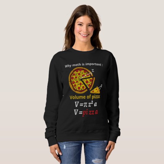 Fun pizza pi pi day pi joke math mathematics calcu trui (Voorkant volledig)