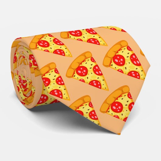 Fun Pizza Slice Stropdas (Opgerold)