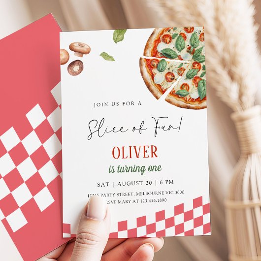 Fun Pizza Verjaardagsfeestje Kaart