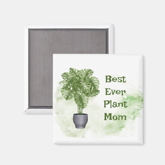 Fun Plant Mam Quote Houseplant Monstera Magneet (Voorkant / Achterkant)
