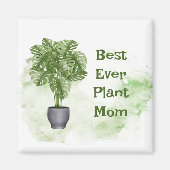 Fun Plant Mam Quote Houseplant Monstera Magneet (Voorkant)
