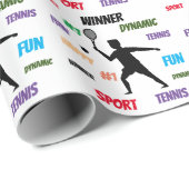 Fun player tennis  cadeaupapier (Rol Hoek)