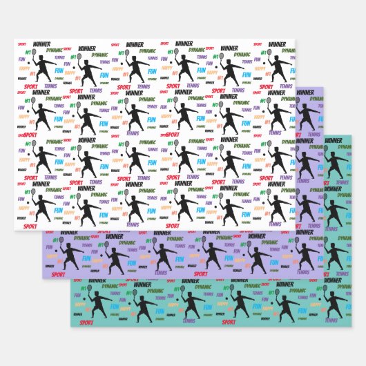 Fun player tennis  inpakpapier vel (Set)