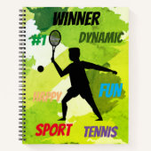 Fun player tennis  notitieboek (Voorkant)