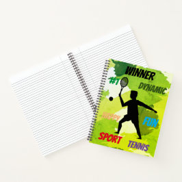 Fun player tennis  notitieboek