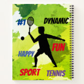 Fun player tennis  notitieboek (Achterkant)