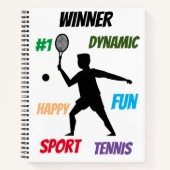 Fun player tennis  notitieboek (Voorkant)