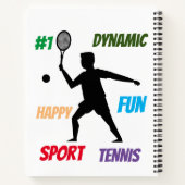 Fun player tennis  notitieboek (Achterkant)