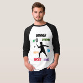 Fun player tennis  t-shirt (Voorkant volledig)