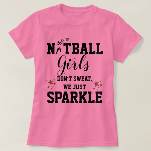 Fun Player Thlek Netball Girls Slogan T-shirt (Design voorkant)