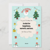 Fun Playful kerstfoto editable Holiday Card Feestdagenkaart (Achterkant)