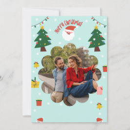 Fun Playful kerstfoto editable Holiday Card Feestdagenkaart