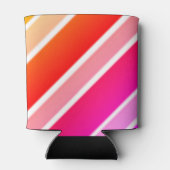 Fun Playful Striped Modern Art Cool Monogram Blikjeskoeler (Achterkant)