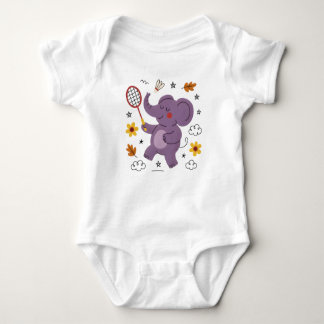 Fun playing baby elephant romper
