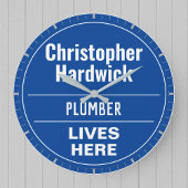 Fun Plumber Wall Plaque Style Grote klok