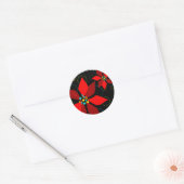 Fun Poinsettia Retro Vakantie Sticker (Envelop)