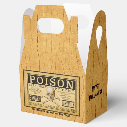 Fun "POISON" Halloween Design Bedankdoosjes (Geopend)