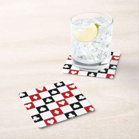 Fun Poker party suit onderzetters (Insitu)