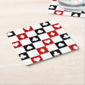 Fun Poker party suit onderzetters (Schuin)