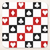 Fun Poker party suit onderzetters (Voorkant)