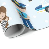 Fun Police Patroon Partij verpakkingspapier Cadeaupapier (Rol Hoek)