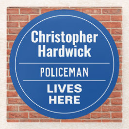 Fun Policeman Wall Plaque Style Onderzetter