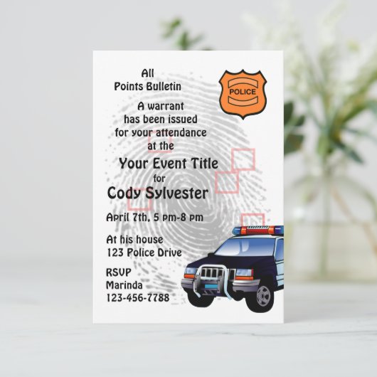 Fun Polieman Birthday Pensioneringspartij Kaart (Staand voorkant)