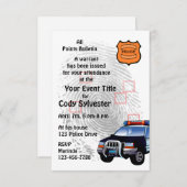 Fun Polieman Birthday Pensioneringspartij Kaart (Voorkant / Achterkant)