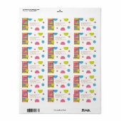 Fun Polk a Dot Adresetiketten Etiket (Full Sheet)