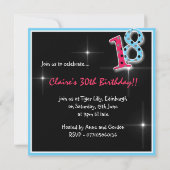 Fun Polka Dot 18th Birthday Party Invitation Kaart (Achterkant)