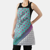 Fun Polka Dot Colorblock Apron Schort (Insitu)