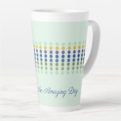 Fun Polka Dot Inspirerend Latte Mok (Rechterhoek)