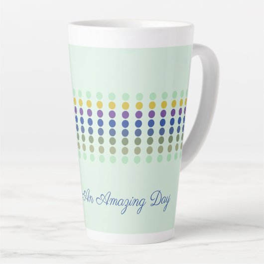 Fun Polka Dot Inspirerend Latte Mok (Rechterhoek)